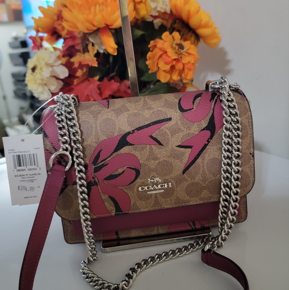 Coach Signature Bow Print Klare crossbody